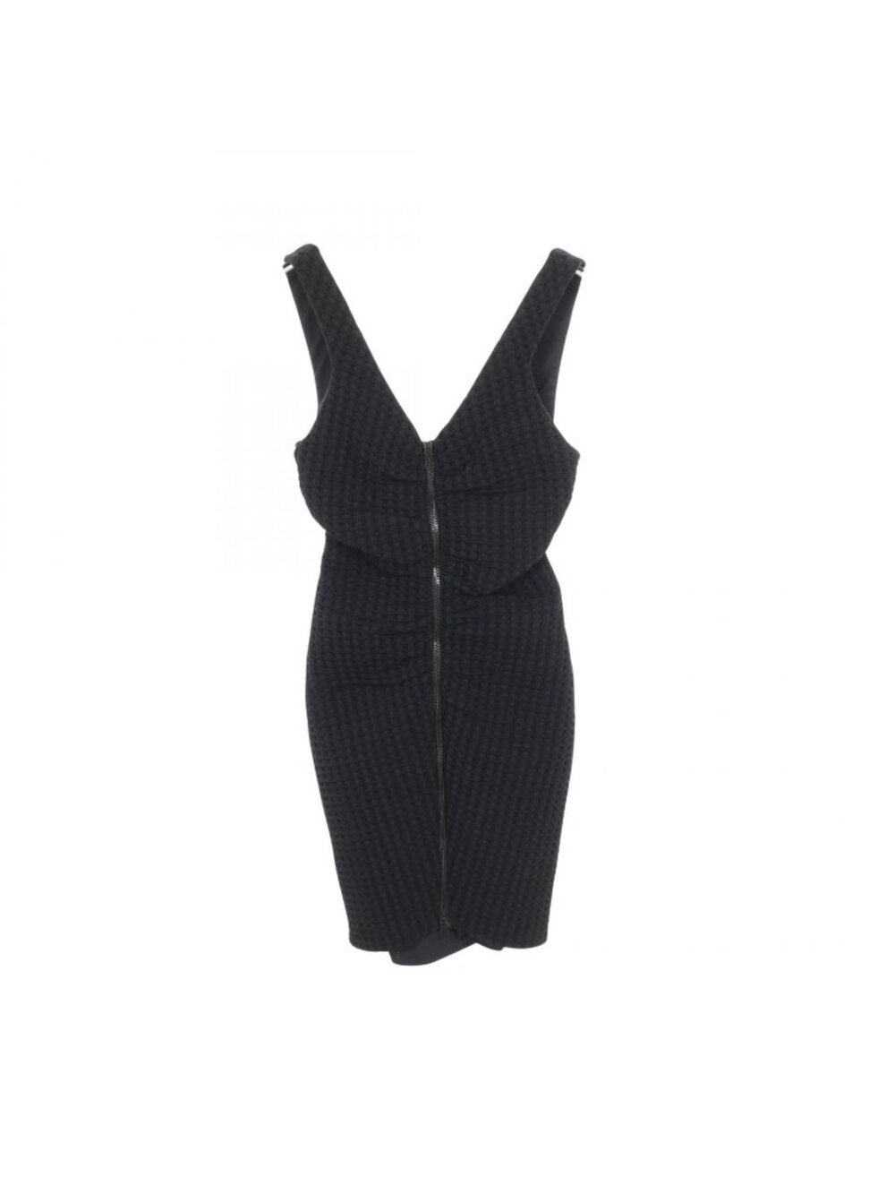 Chanel Dress Double Zip Cami Black Nylon